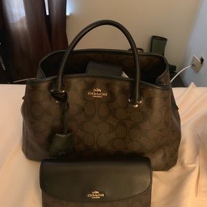 Coach bag with matching wallet